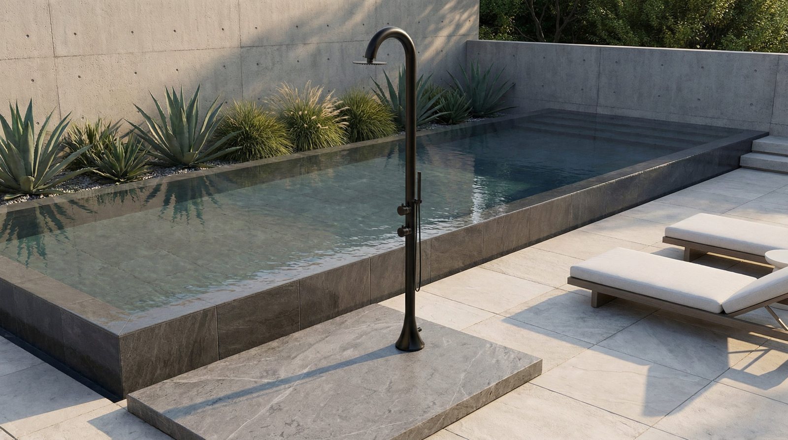 Esterno e piscina