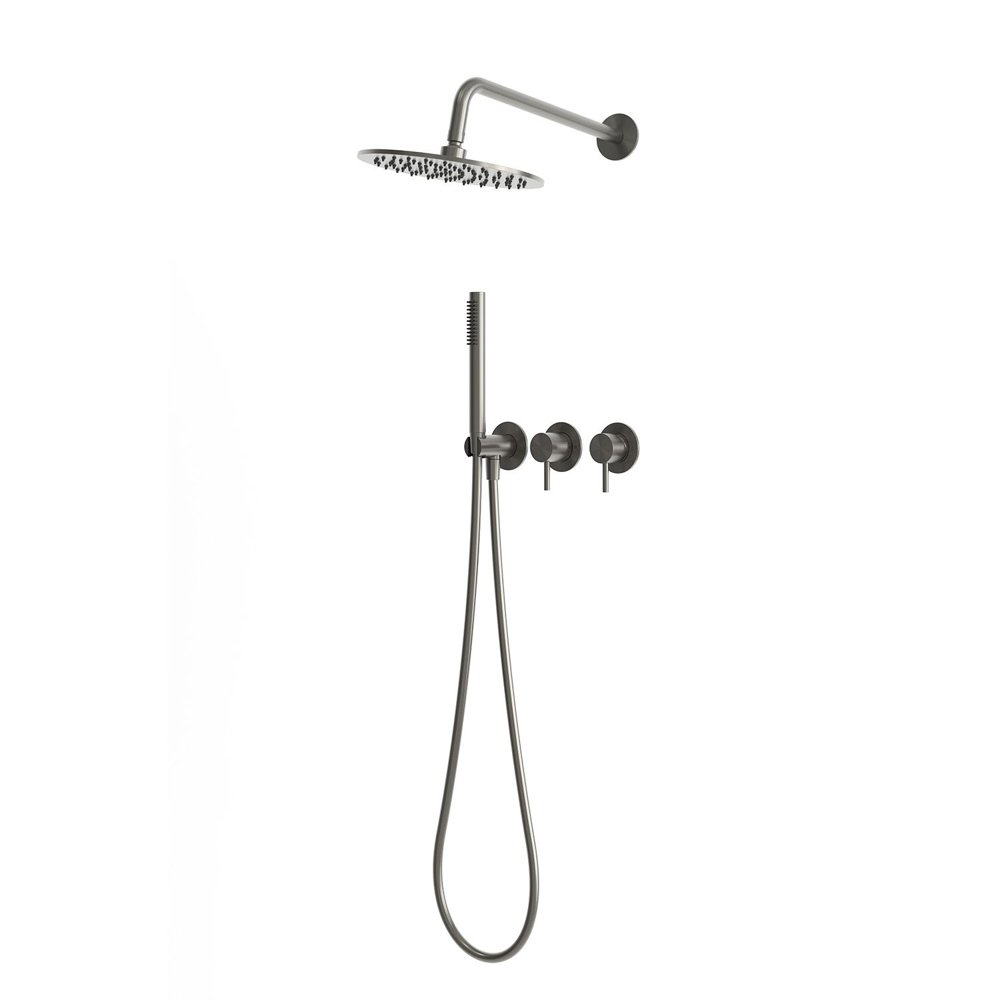Kit doccia a incasso con soffione 30 cm canna di fucile
