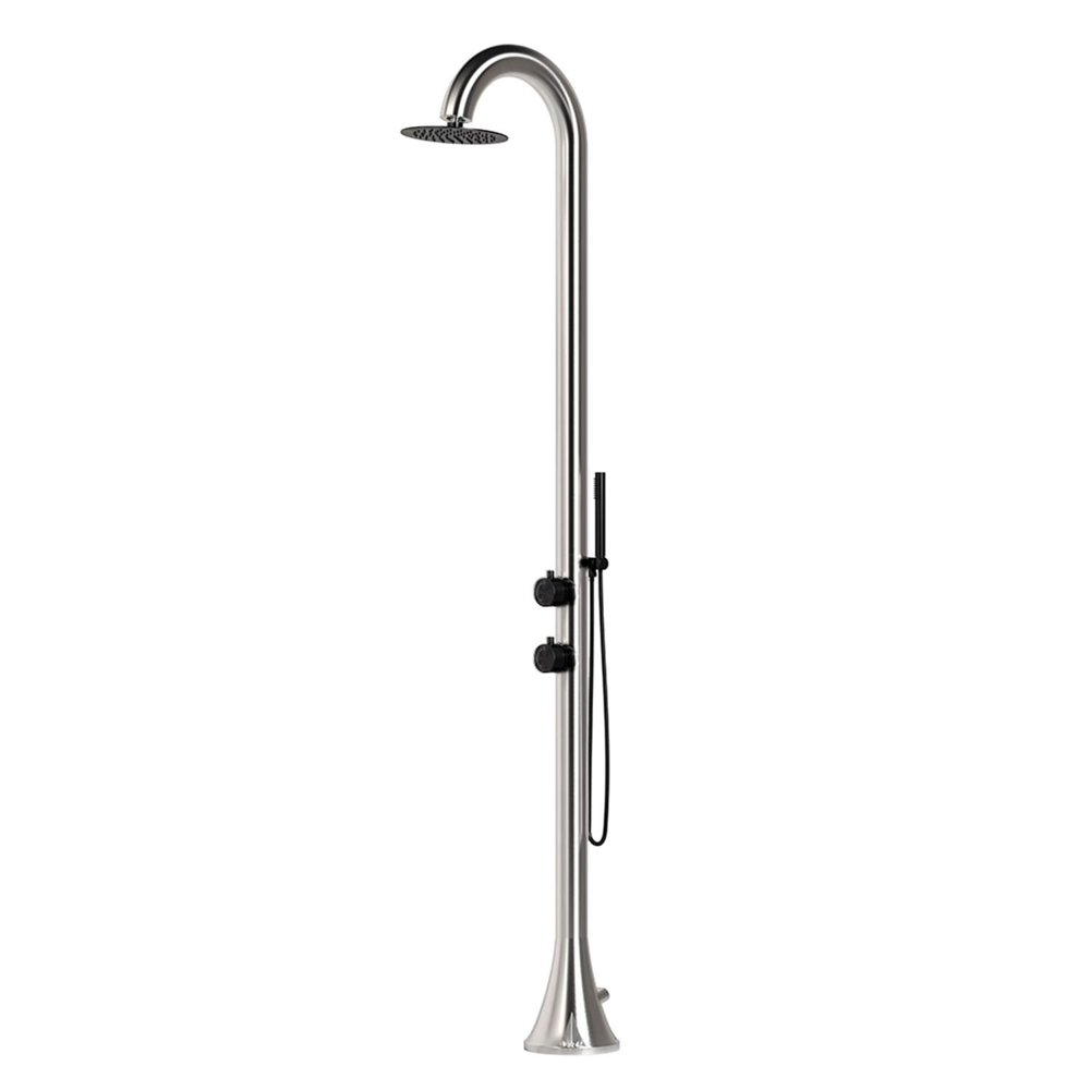 Doccia da esterno Luna Duo inox e nero