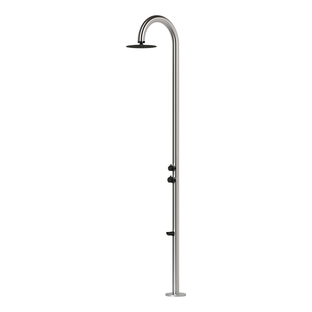 Doccia da piscina Palau Duo inox e nero
