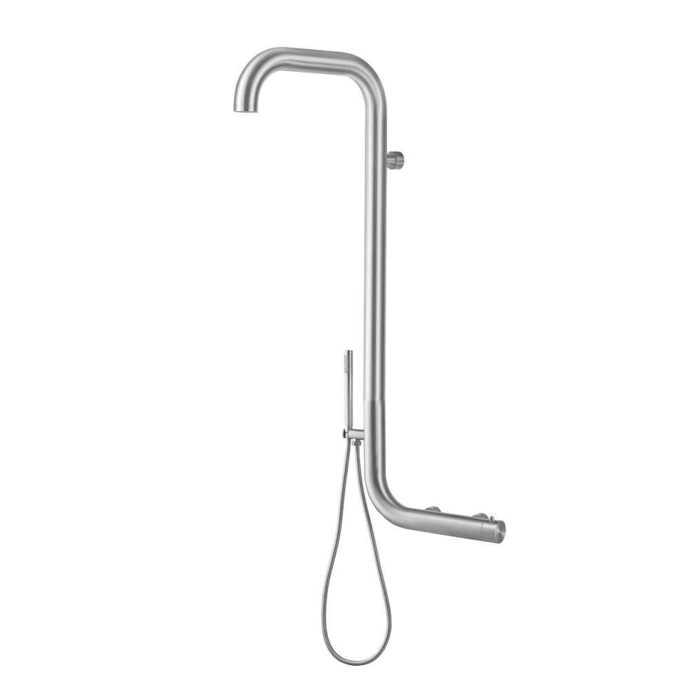 Doccia a parete Arborea inox satinato