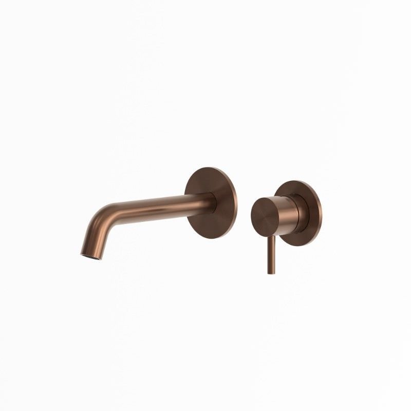Miscelatore lavabo a parete Levante oro rosa