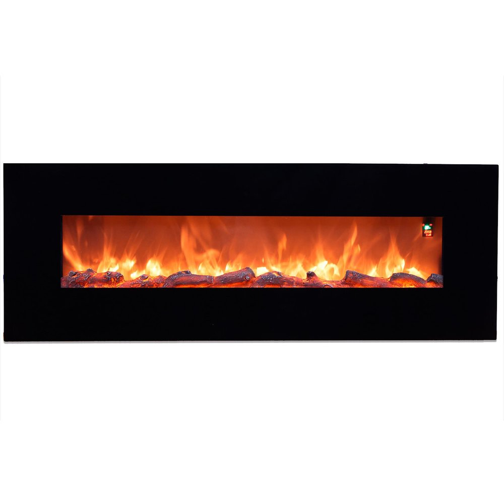 Caminetto elettrico da parete Aprica nero