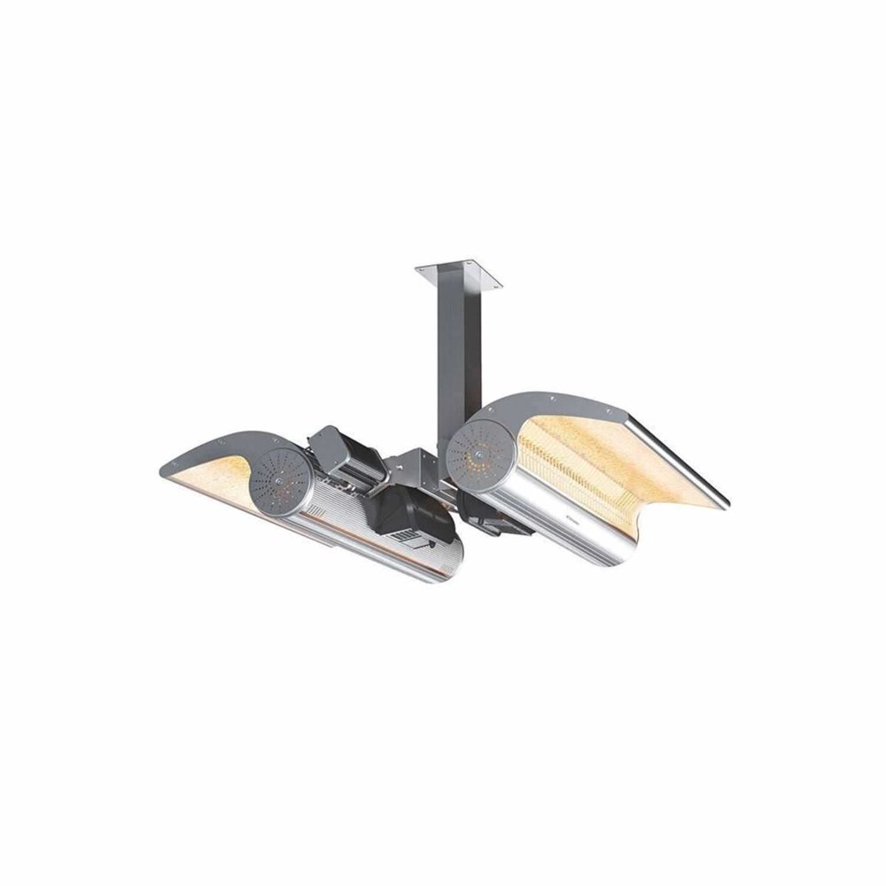 Doppia stufa a infrarossi da soffitto 4000 W inox / alluminio