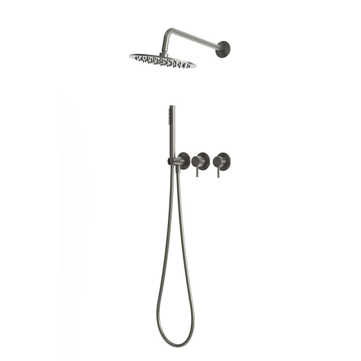 Kit doccia a incasso con soffione 30 cm canna di fucile