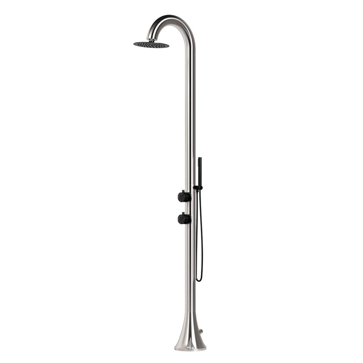 Doccia da esterno Luna Duo inox e nero