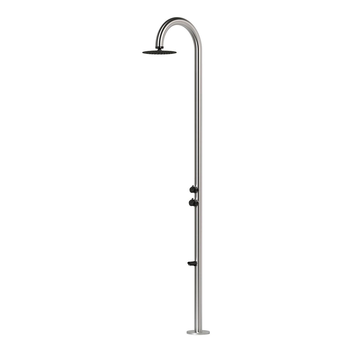 Doccia da piscina Palau Duo inox e nero
