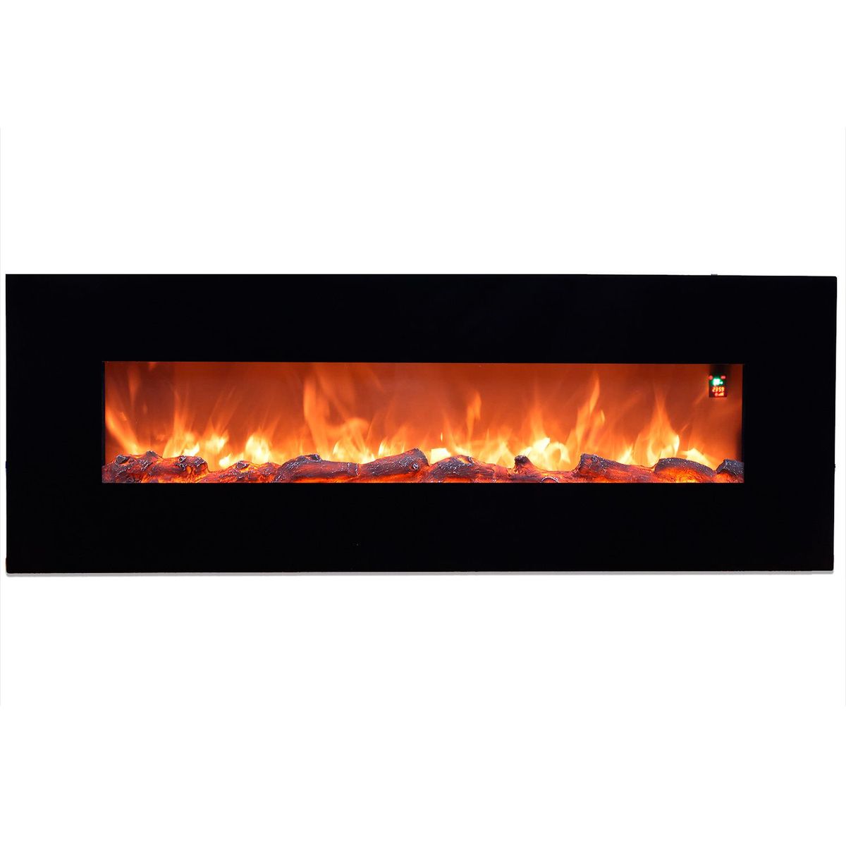 Caminetto elettrico da parete Aprica nero