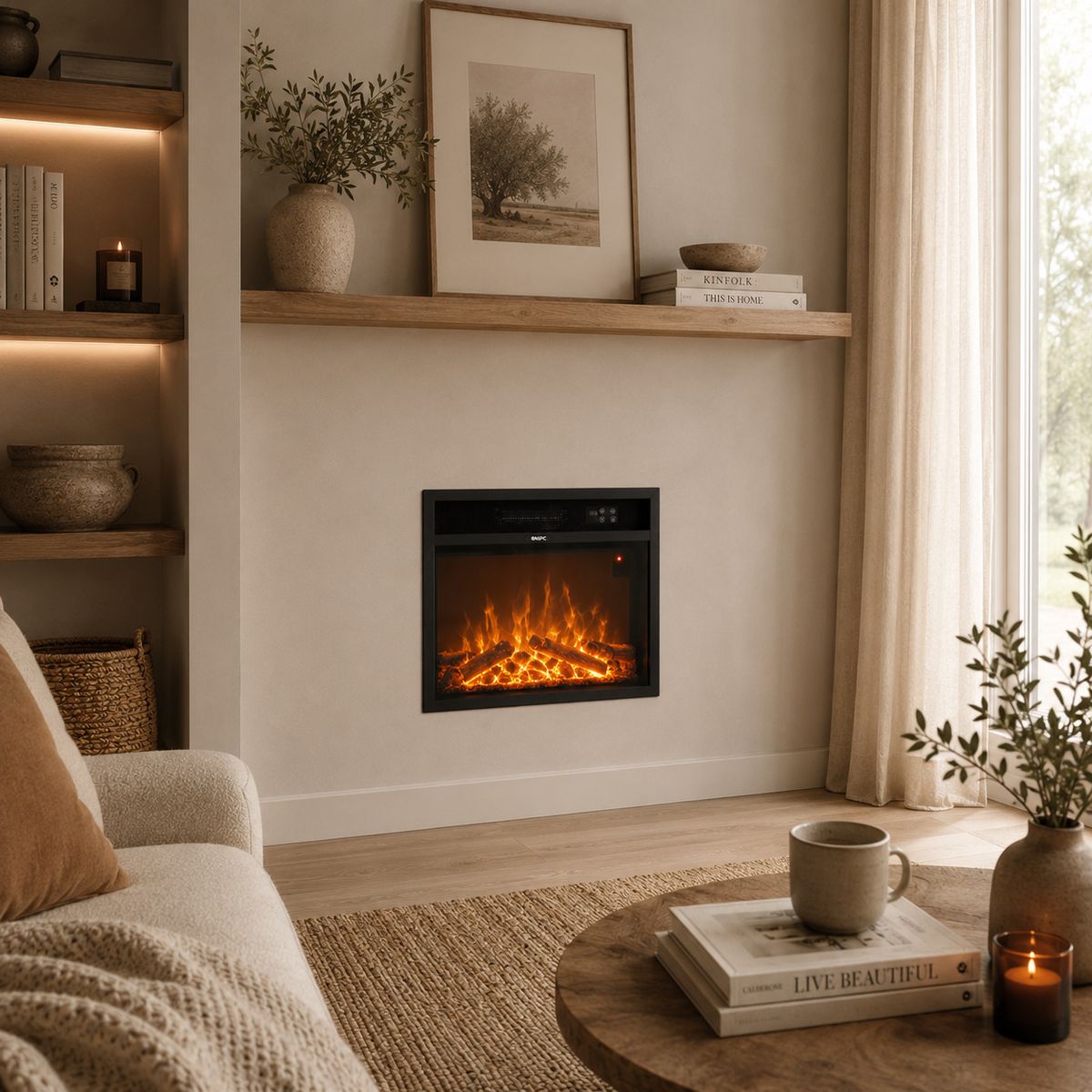 Inserto elettrico Vulcano 60 nero – foto ambientata