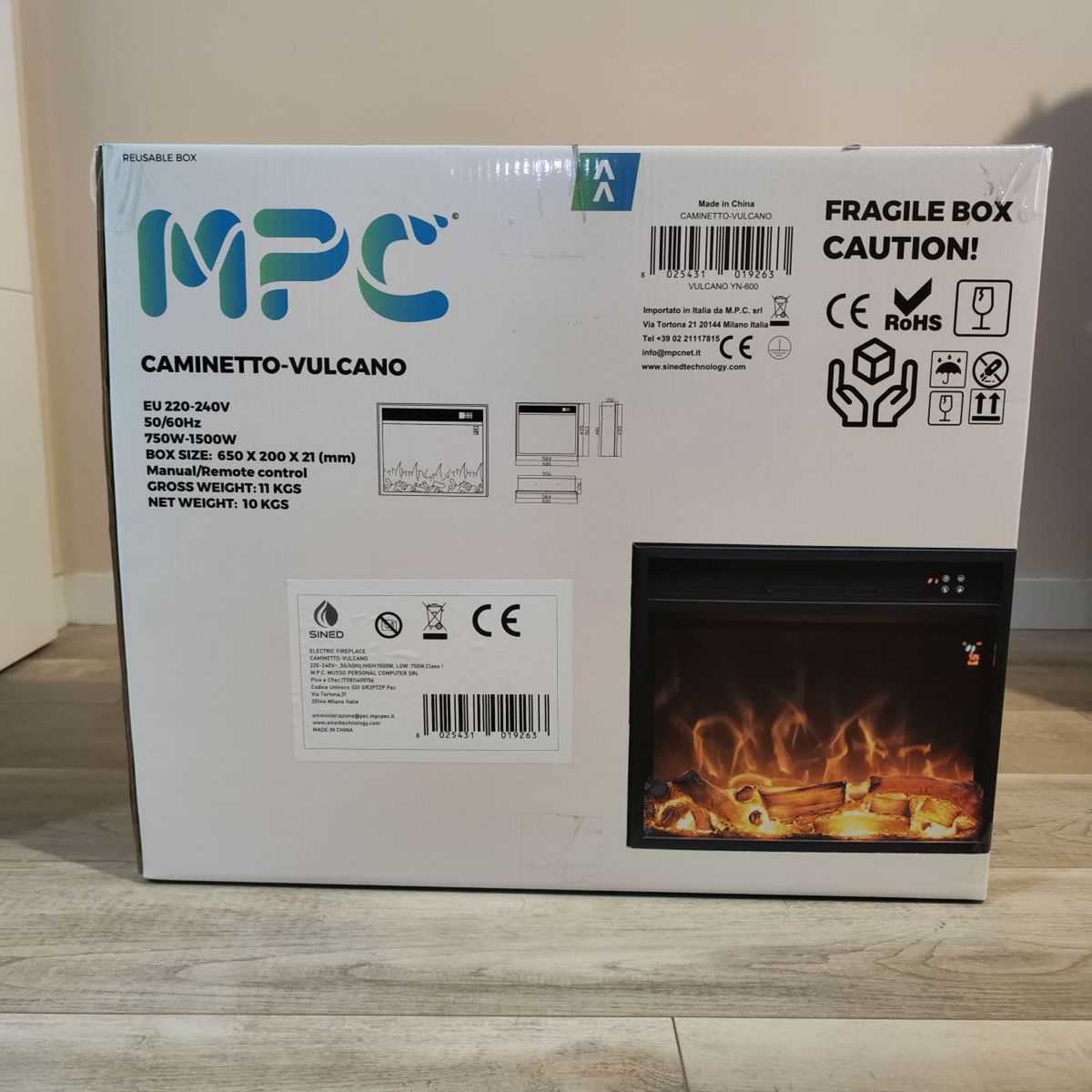 Inserto elettrico Vulcano 60 nero – foto ambientata