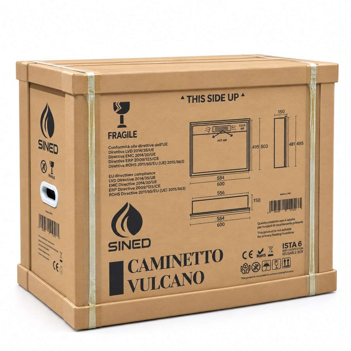 Inserto elettrico Vulcano 60 nero – foto prodotto