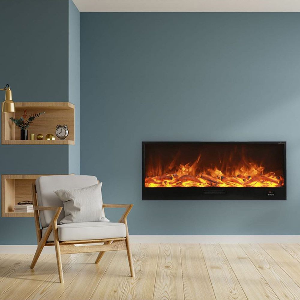 Caminetto elettrico Vulture 150 nero – foto ambientata