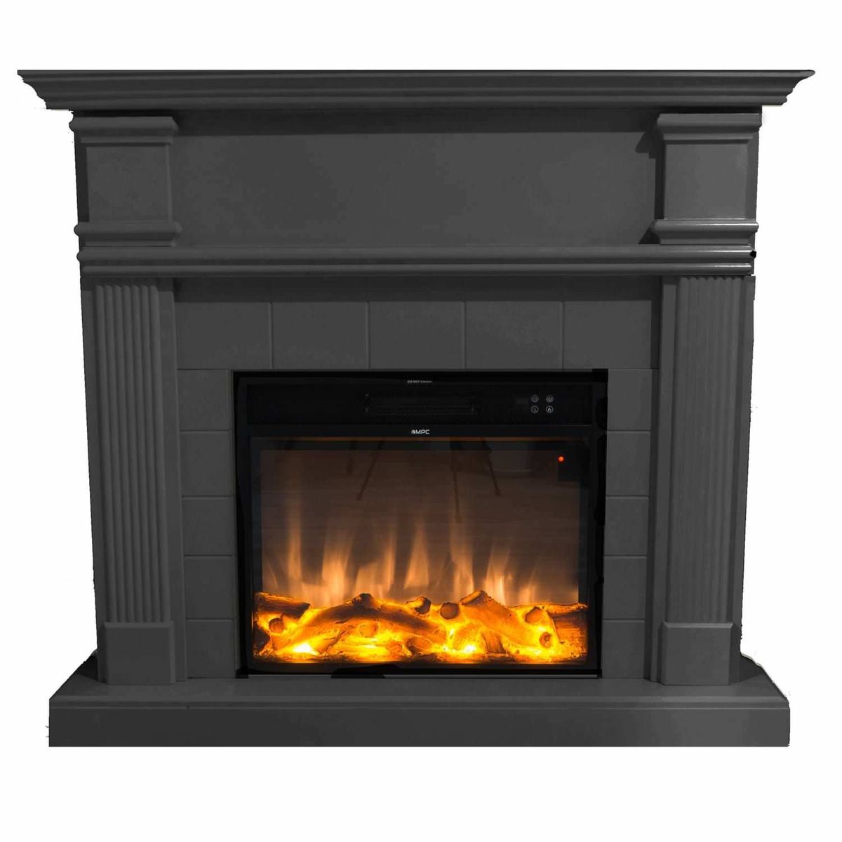 Caminetto elettrico con cornice Caldera grigio