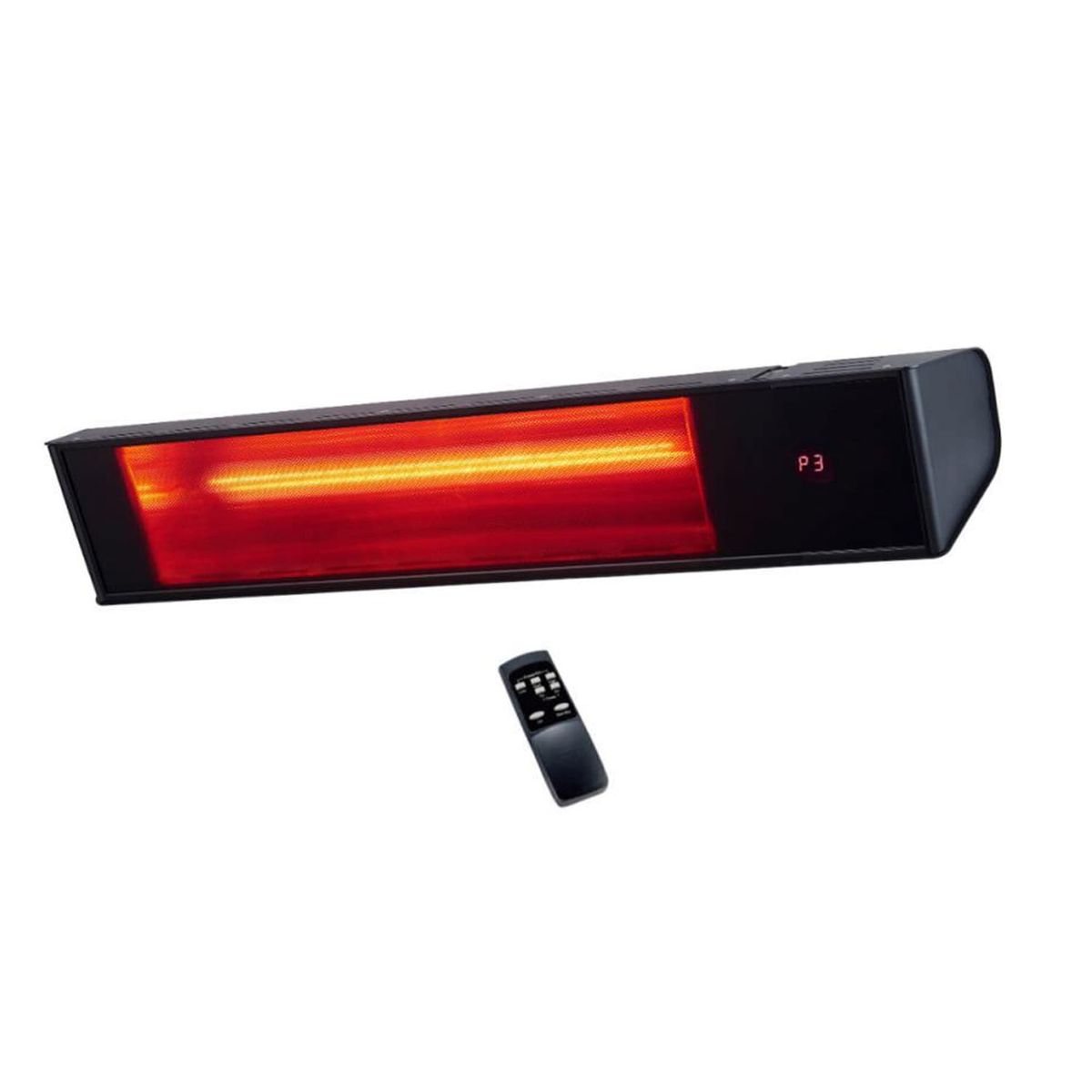 Riscaldatore a infrarossi Caldo Vetro nero 2000 W nero – foto prodotto
