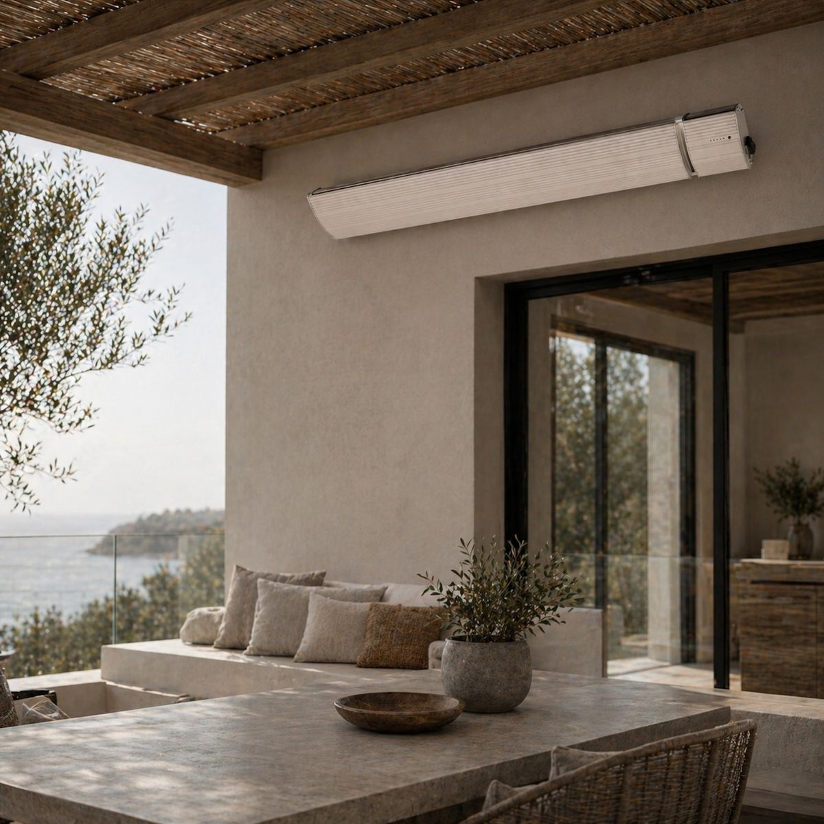 Pannello radiante a infrarossi Calore 1800 W bianco – foto ambientata