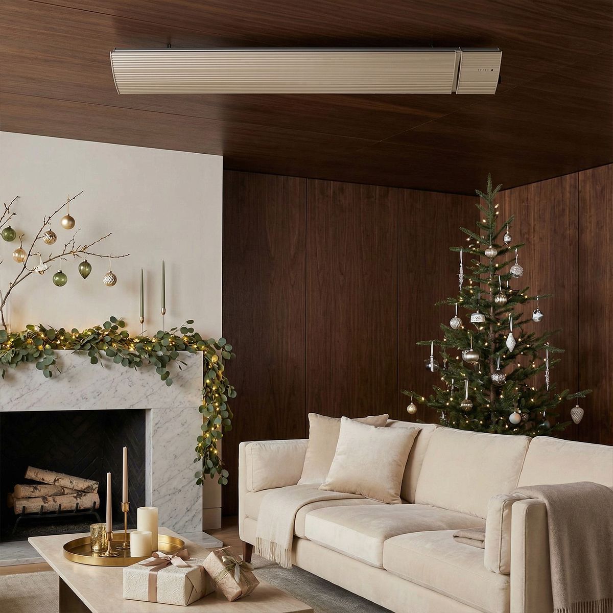 Pannello radiante a infrarossi Calore 1800 W bianco – foto ambientata