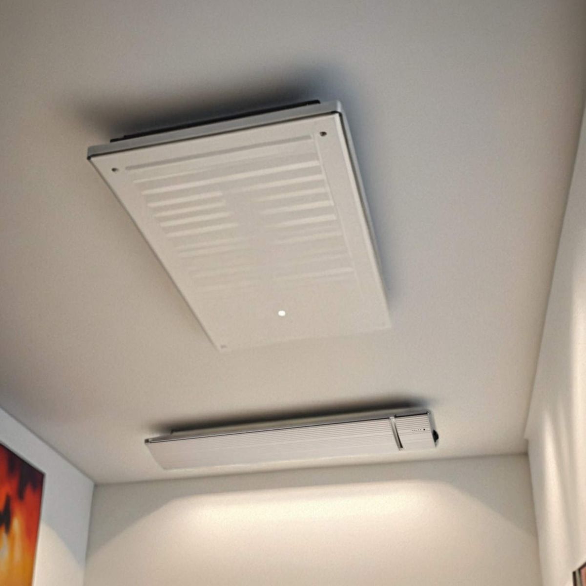 Pannello radiante a infrarossi Calore 2400 W bianco – foto ambientata