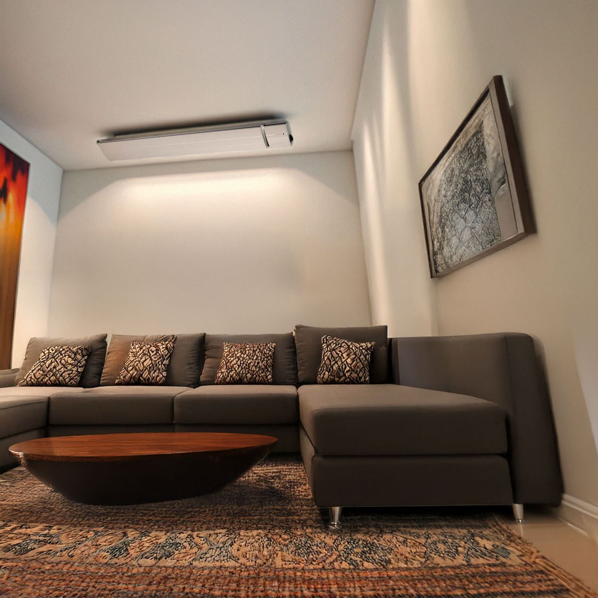 Pannello radiante a infrarossi Calore 2400 W bianco – foto ambientata