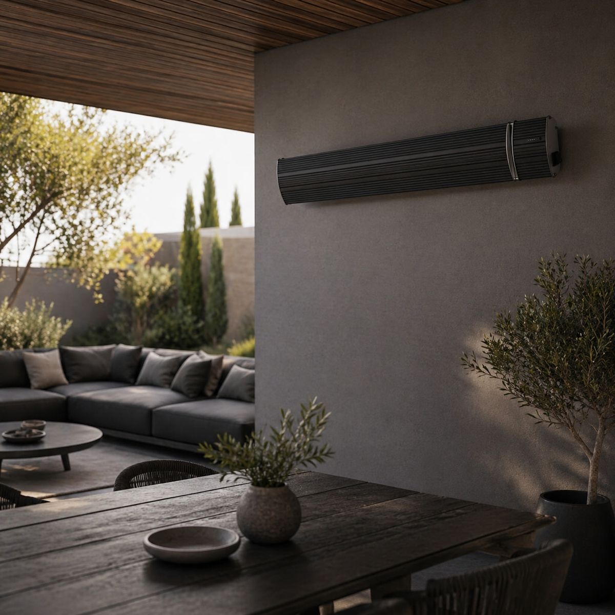 Pannello radiante a infrarossi Calore 1500 W nero – foto ambientata