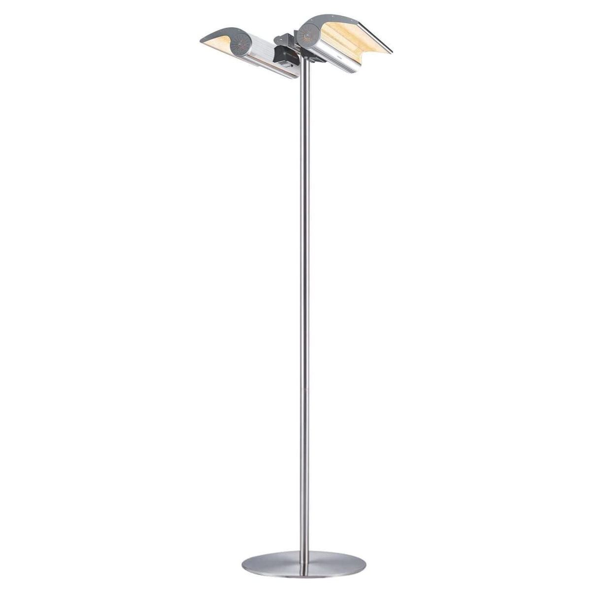Doppia stufa a infrarossi da terra 4000 W inox / alluminio