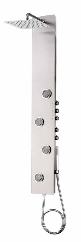Pannello doccia idromassaggio SUDERLAND in acciaio inox