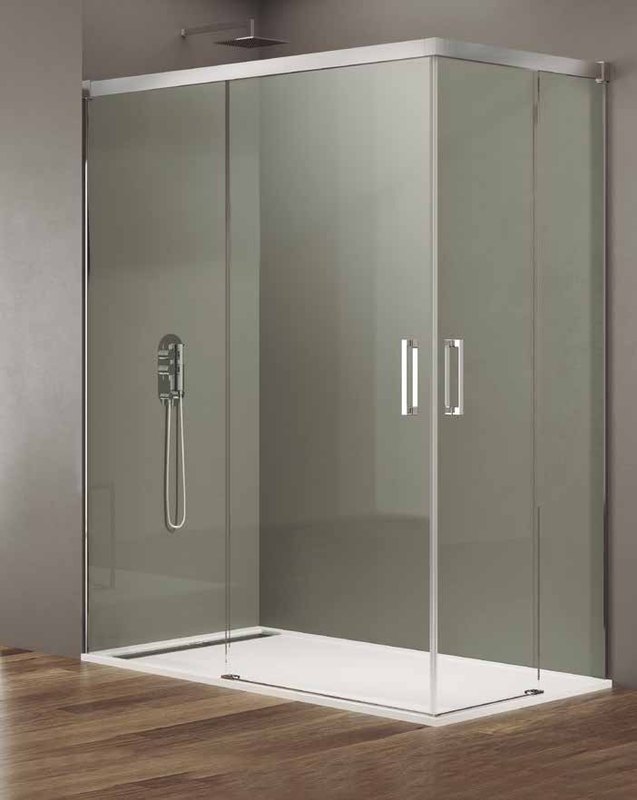 Box doccia BASIC ad angolo 80x80 cm, apertura angolare