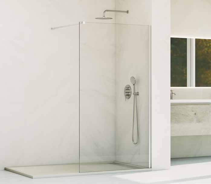Parete doccia walk-in SCREEN 86,5-88 cm con braccio