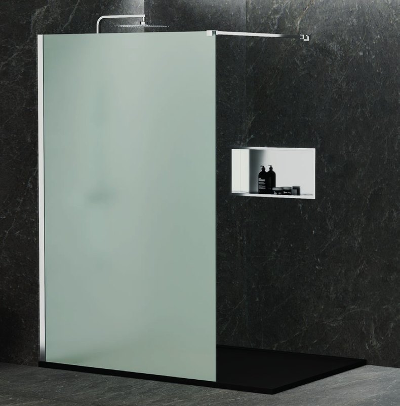 Parete doccia walk-in SCREEN satinato 116,5-118 cm con braccio
