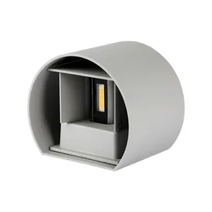 Applique 6W con chip Bridgelux corpo grigio tondo IP65 4000K