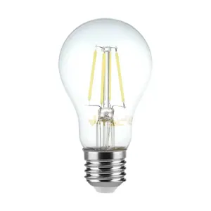 Lampadina LED 12W A60 a filamento vetro trasparente con 4000K E27