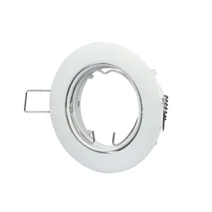 Porta faretto tondo orientabile bianco