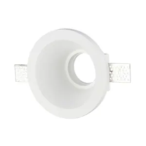 Porta faretto tondo gesso bianco