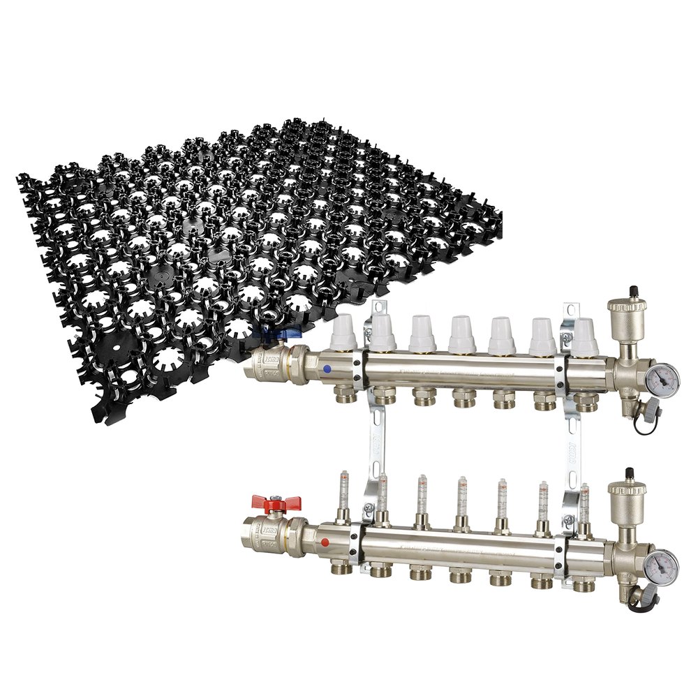 Kit riscaldamento a pavimento ribassato 60 m²
