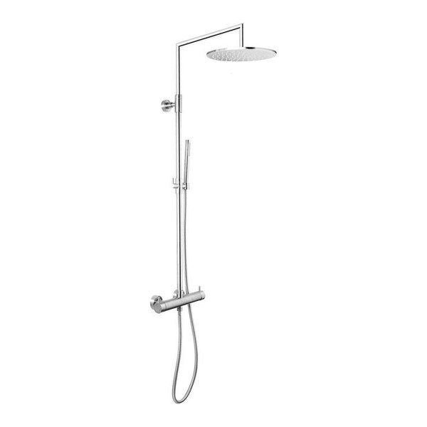 Colonna doccia inox 316L telescopica con soffione Ø 250 mm acciaio inox 316l