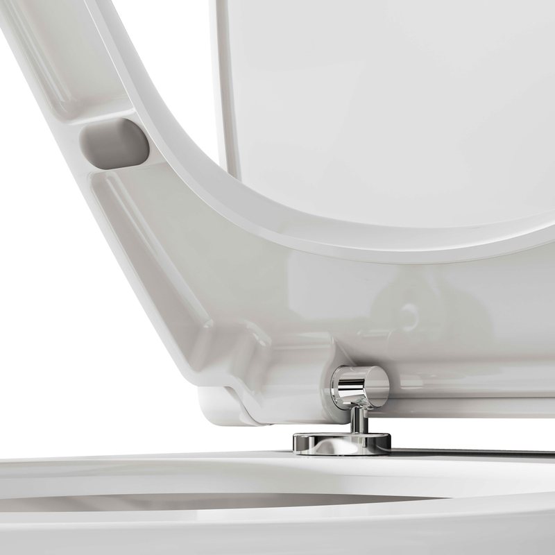 Metropole Round – Sedile Slim per vaso in Duroplast bianco opaco