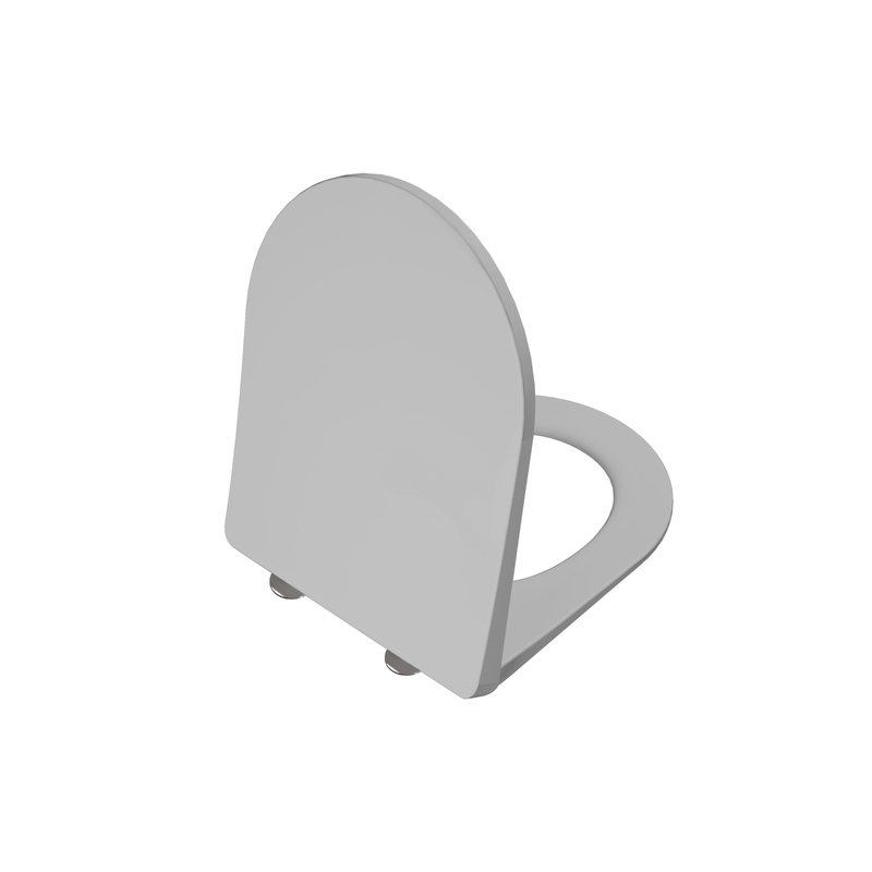 Metropole Round – Sedile Slim per vaso in Duroplast grigio pietra opaco
