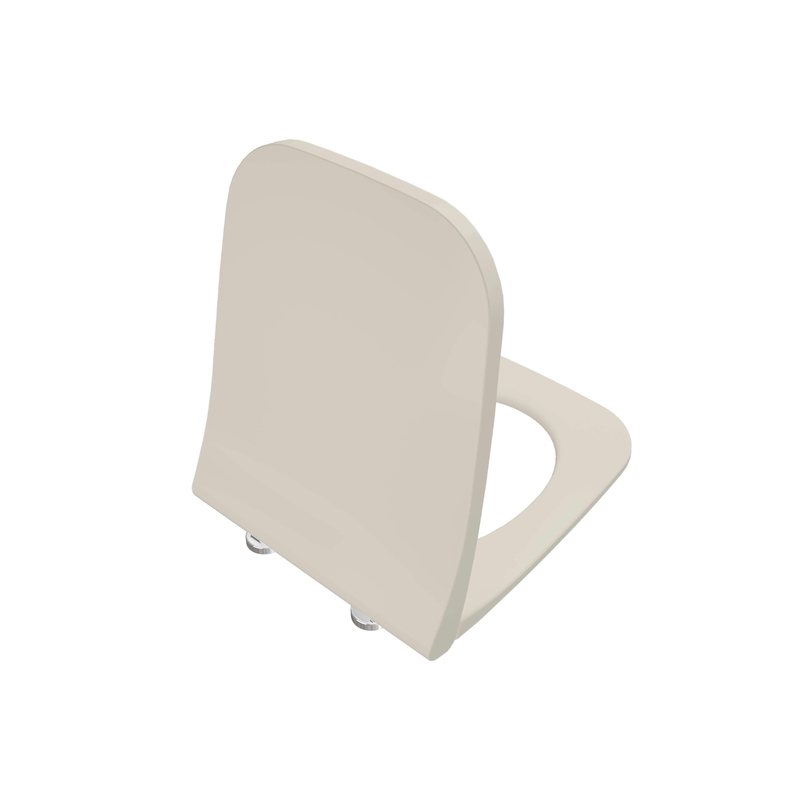 Metropole Square – Sedile Slim per vaso in Duroplast beige sabbia opaco