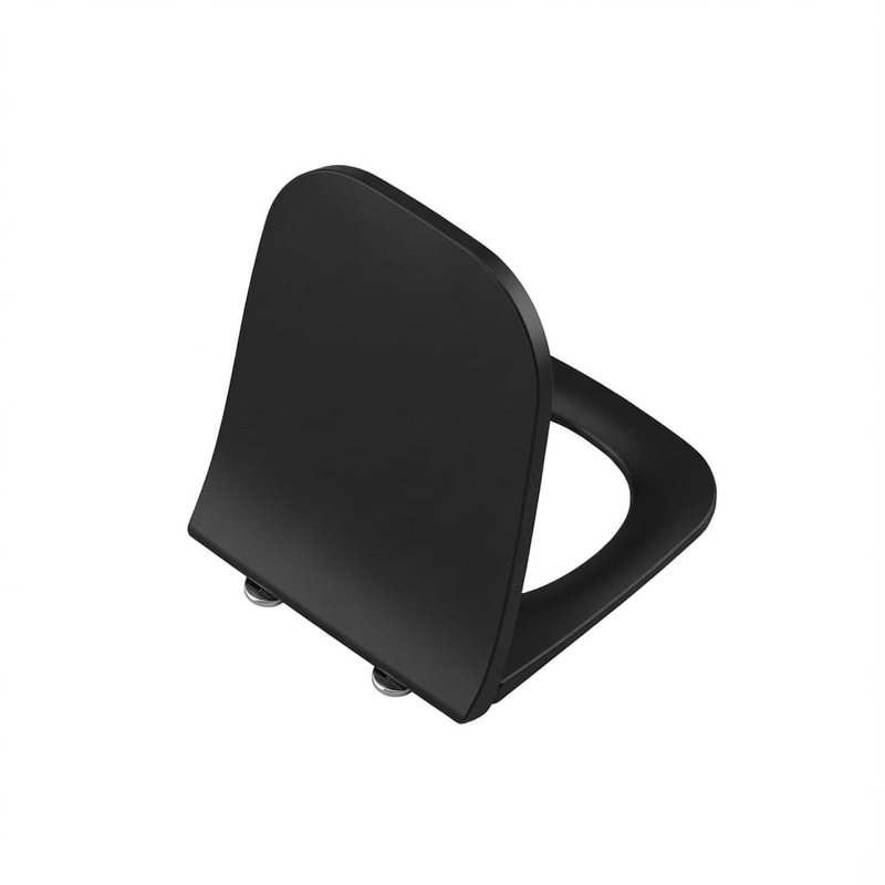 Metropole Square – Sedile Slim per vaso in Duroplast nero opaco