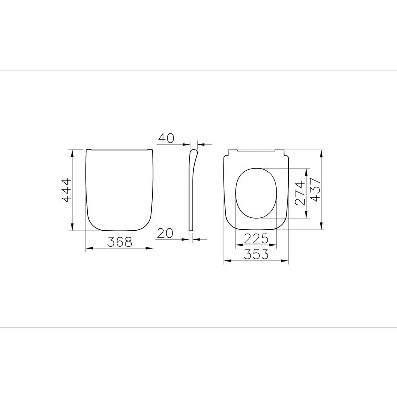 Metropole Square – Sedile Slim per vaso in Duroplast foto 2