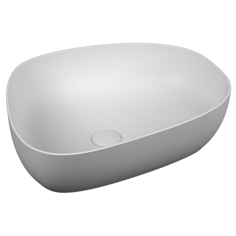 Outline – Catino Pebble, 56 cm bianco opaco