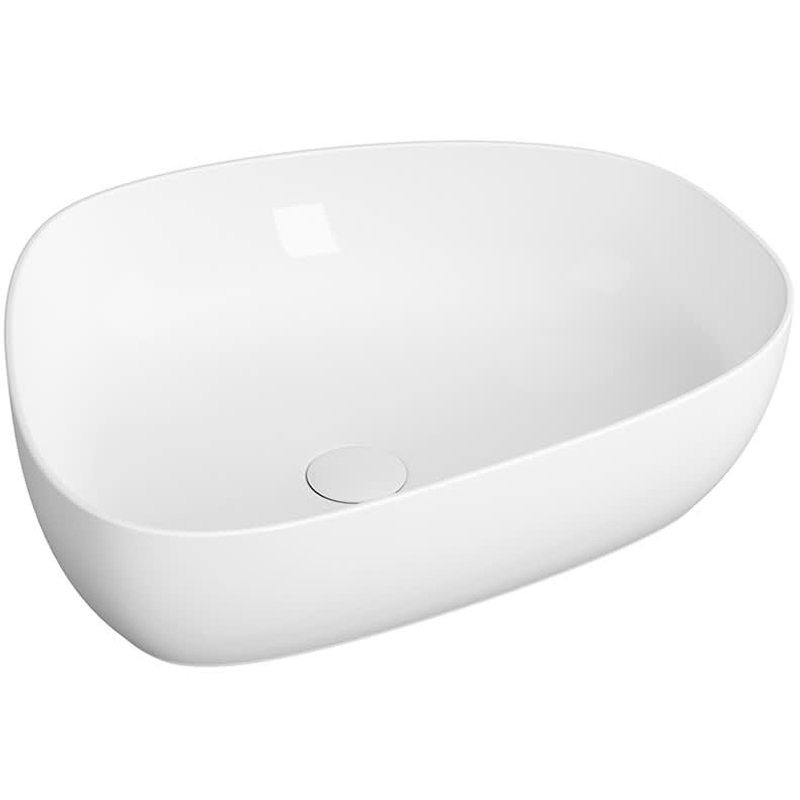 Outline – Catino Pebble, 56 cm bianco lucido