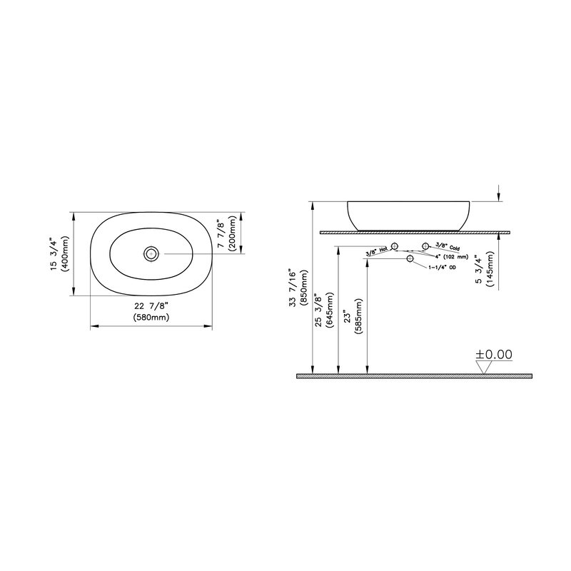 Outline – Catino Oval, 60 cm foto 2