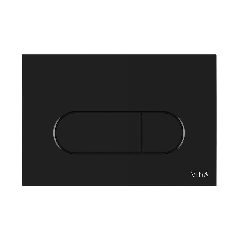Placca di comando Root Round nero lucido