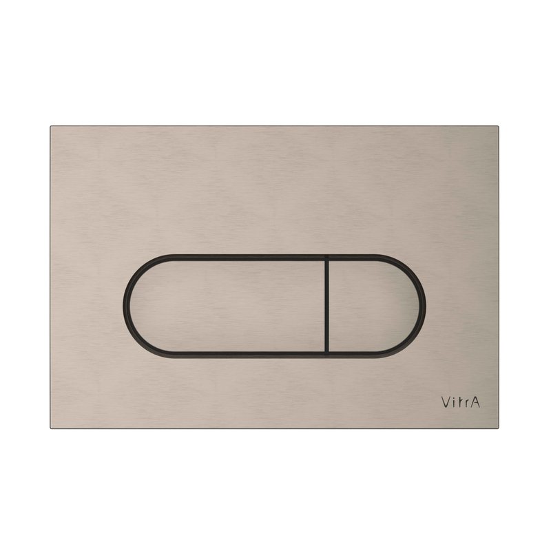 Placca di comando Root Round nichel spazzolato