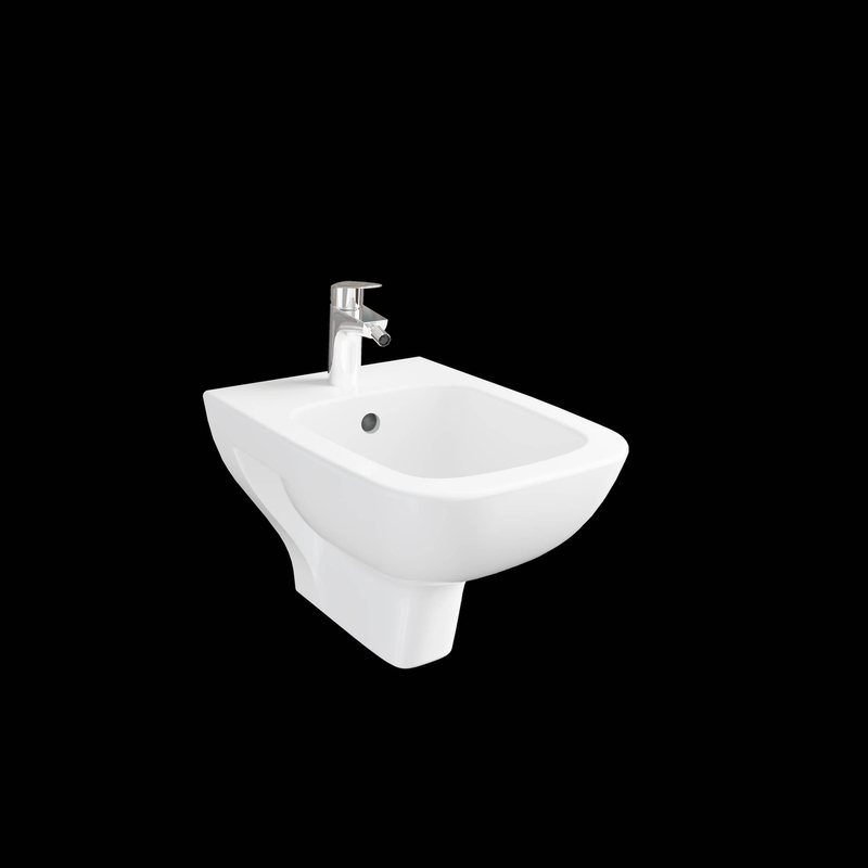 S20 Square – Bidet sospeso, 52 cm bianco lucido