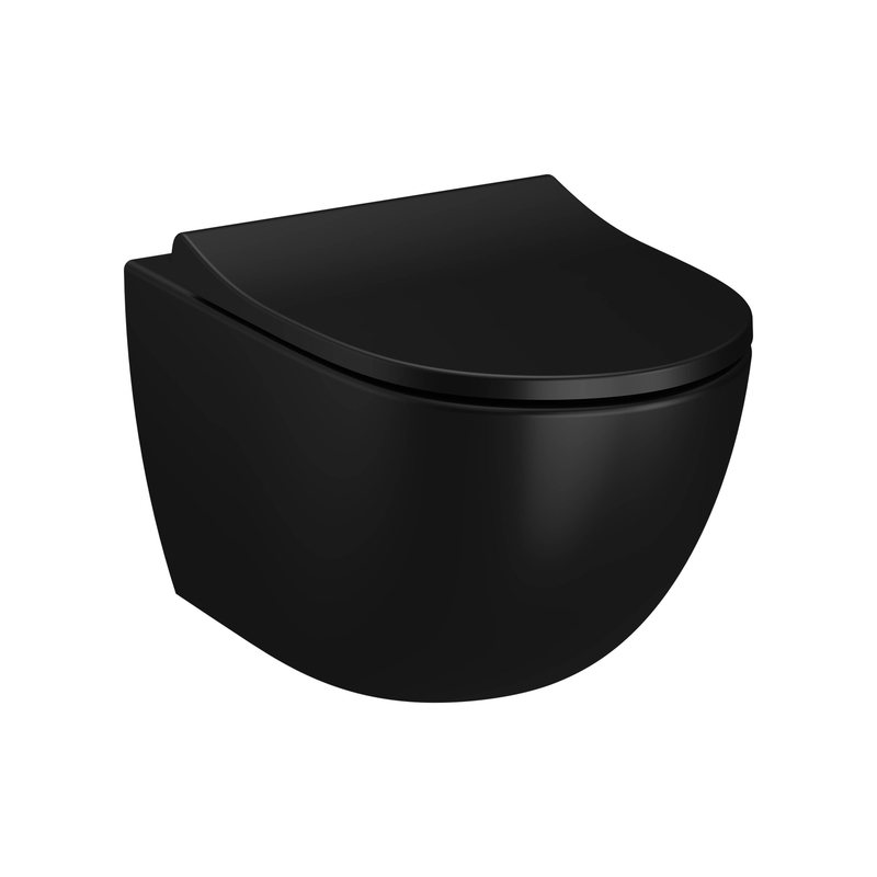 Sento – Vaso sospeso Rim-Ex, 54 cm nero opaco