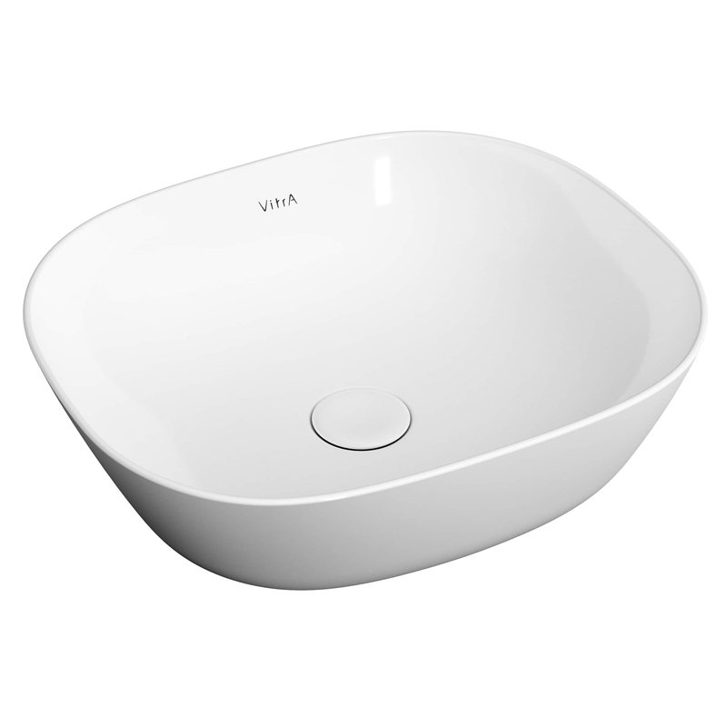 Plural – Catino Square Basso, 45 cm bianco opaco