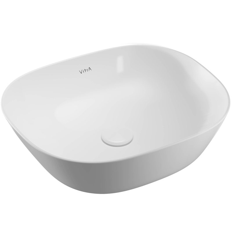 Plural – Catino Square Basso, 45 cm bianco lucido
