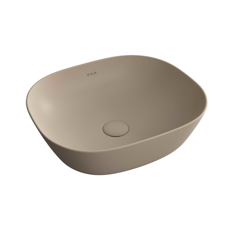 Plural – Catino Square Basso, 45 cm beige argilla opaco