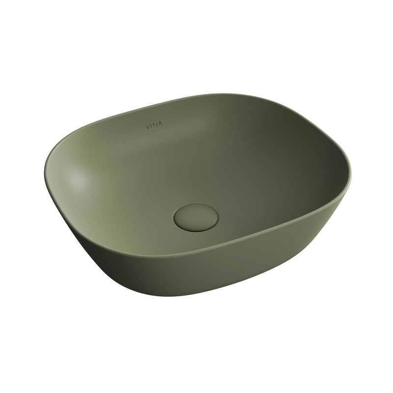 Plural – Catino Square Basso, 45 cm verde muschio opaco